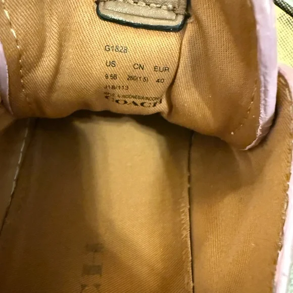 Coach Dusty Rose Nubuck Low Top Sneakers C121 - Picture 9 of 13